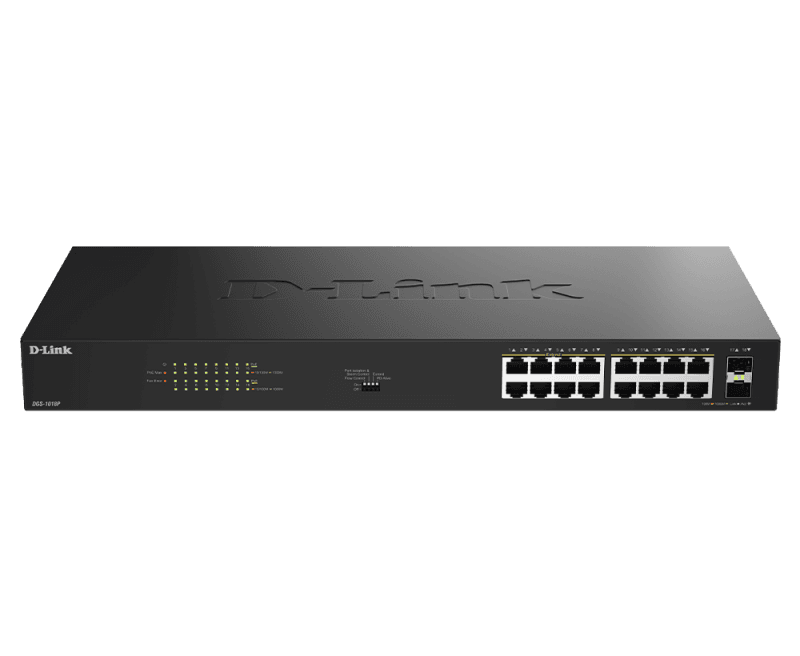 Switch D-Link 16 port GE PoE Unmanaged, capacitate 36 Gbps,