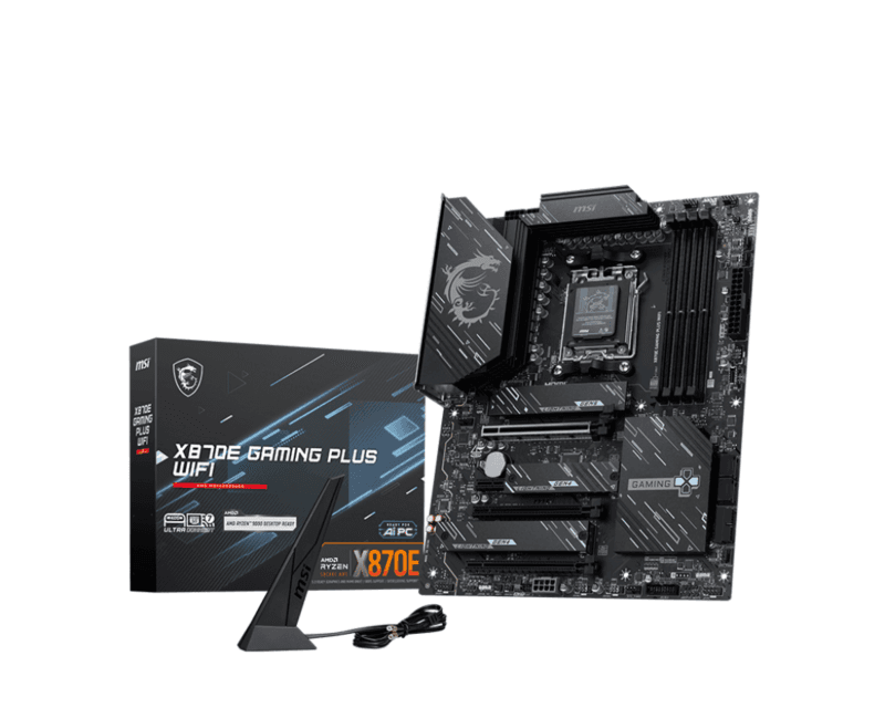 MSI X870E GAMING PLUS WIFI. Processor manufacturer: AMD, Processor socket: