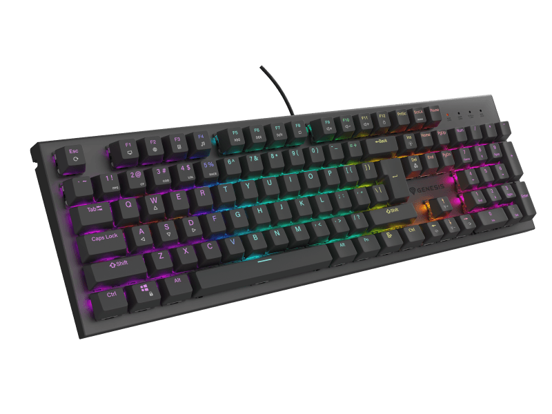 Tastatura gaming mecanica cu fir Genesis Thor 303, iluminare RGB,