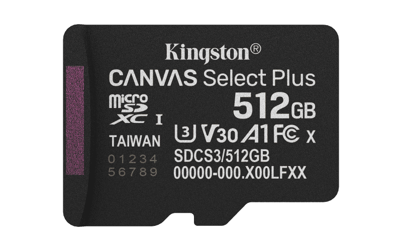 Card de Memorie MicroSDXC Kingston512GBCanvas Select PlusFara Adaptor