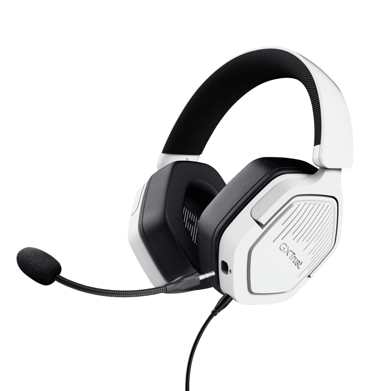 Casti Gaming Head-band Trust GXT492W Carus, Wired, Alb