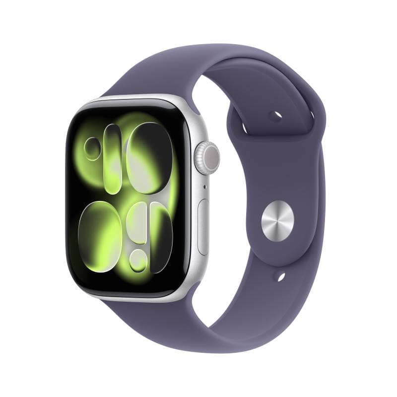 Apple Watch Series 11 GPS 46mm Silver Aluminium Case with Purple Fog Sport