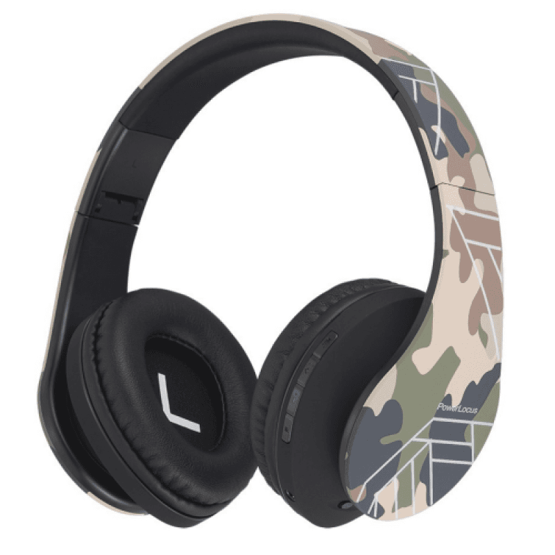 Casti Over-ear PowerLocus P2 Camo, Wireless/Wired, Verde