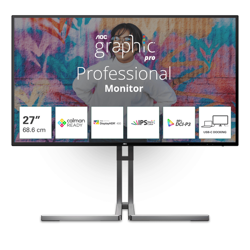 "Monitor AOC 27"" U27U3CV, Diagonal (inch): 27, Diagonal (cm): 69,