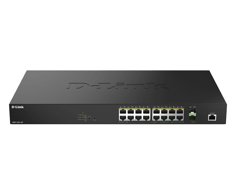 D-Link DMS-1250-18P/E. Switch type: Managed, Switch layer: L2. Basic switching