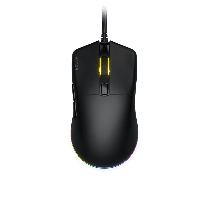 Mouse gaming cu fir Hator Pulsar 3, conectivitate USB, polling