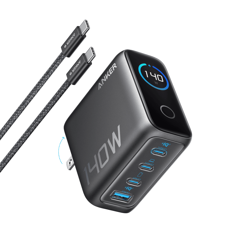 Anker Incarcator retea 140W Digital Display 3x USB-C 1x USB-A