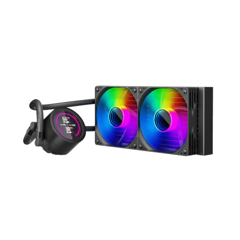 Cooler Procesor 1stPlayer Thunderstorm TS4 240-bk, display IPS, ARGB, compatibil