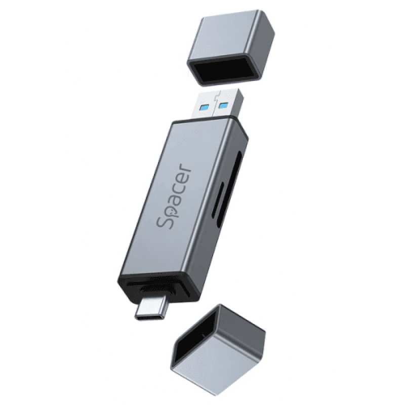 Card Reader extern SPACER, 4 in 1, interfata USB 2.0,