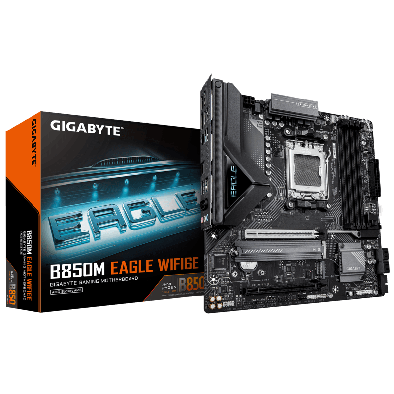 GIGABYTE B850M EAGLE WIFI6E. Processor manufacturer: AMD, Processor socket: Socket
