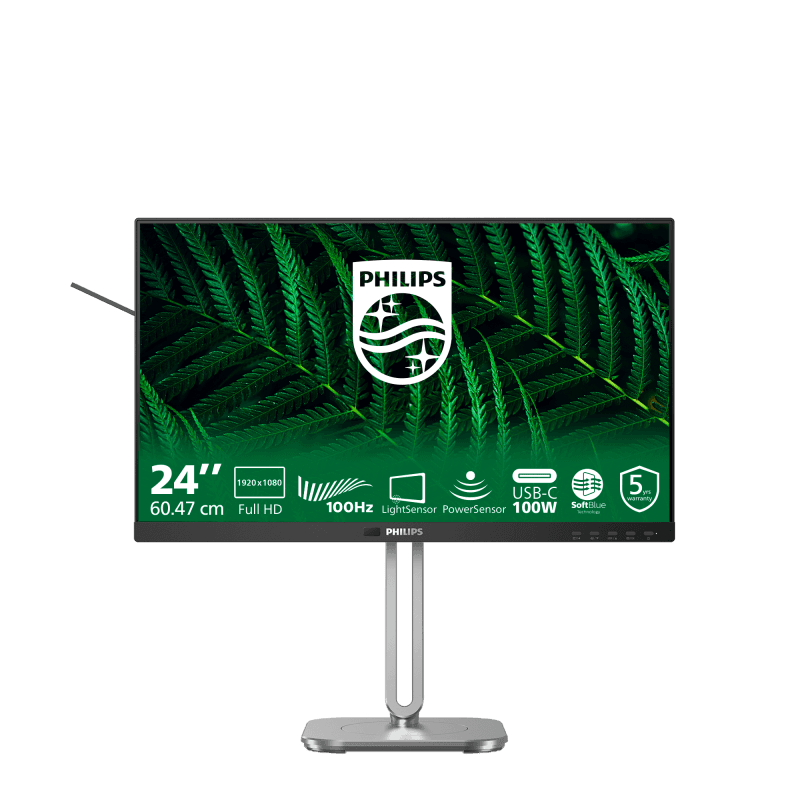 Monitor Philips 24" 24B2G5301/00, Diagonal (inch): 24, Diagonal (cm): 60.96,