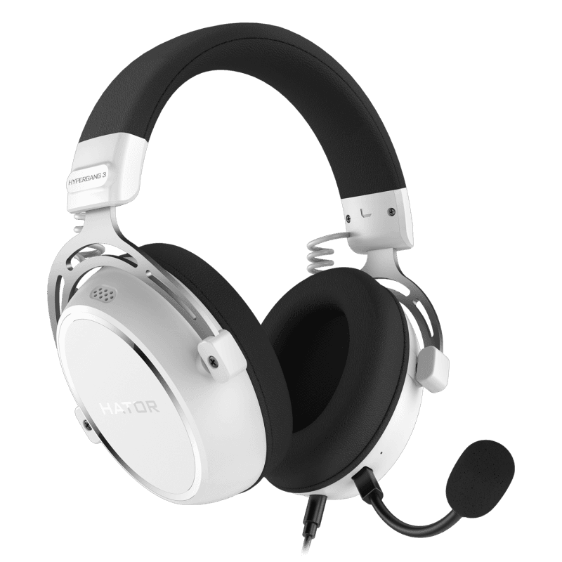 Casti Gaming Head-band HATOR HYPERGANG 3, Wired, Alb
