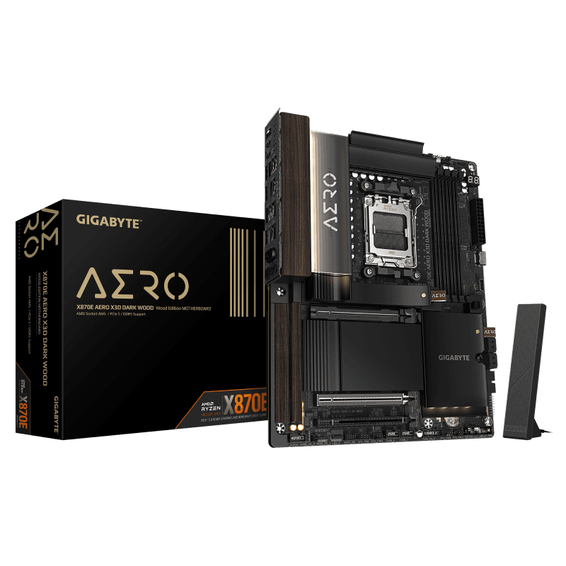 Placa de baza Gigabyte X870E AERO X3D Dark Wood, Socket