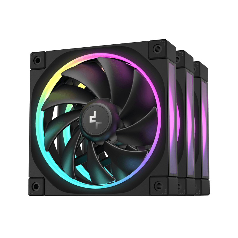 Ventilatoare DEEPCOOL FL12-3in1 120mm, CFM 55, presiune 2.82 mmAq, viteza