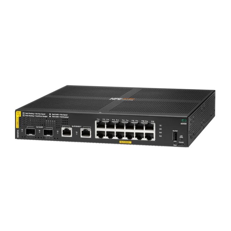 HPE Aruba Networking CX 6000 12G Class4 PoE 2G/2SFP 139W - 2