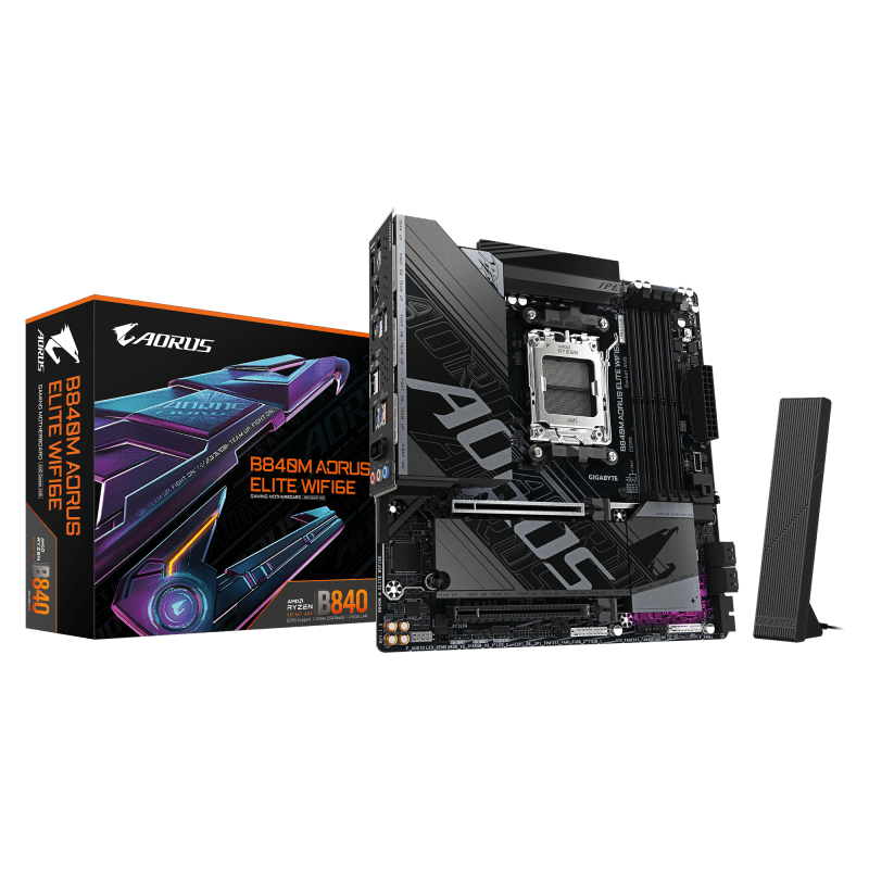 Placa de baza Gigabyte B840M AORUS ELITE WIFI6E, Socket AM5,