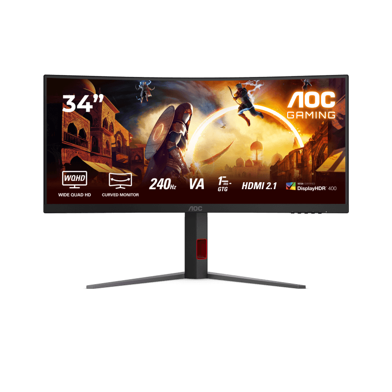 Monitor AOC 34" CU34G4Z, Curvature: 1500R, Diagonal (inch): 34, Diagonal