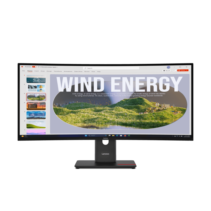 Monitor  Lenovo ThinkVision T34WD-40; 34"VA, WQHD (3440x1440), 21:9, Brightness: