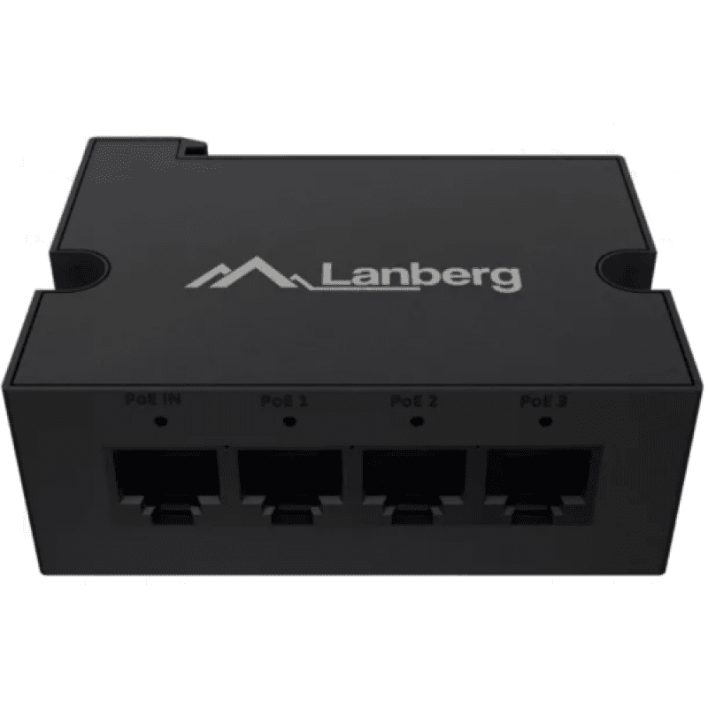 Switch Lanberg DIN-FE4-AT-30W, 4 porturi 1000BASE-T PoE+, Unmanaged, maxiumum network
