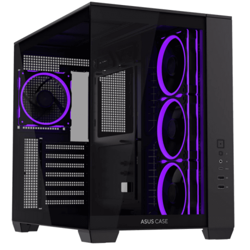 Carcasa ASUS A32 Plus TG ARGB, Mid Tower, Black
