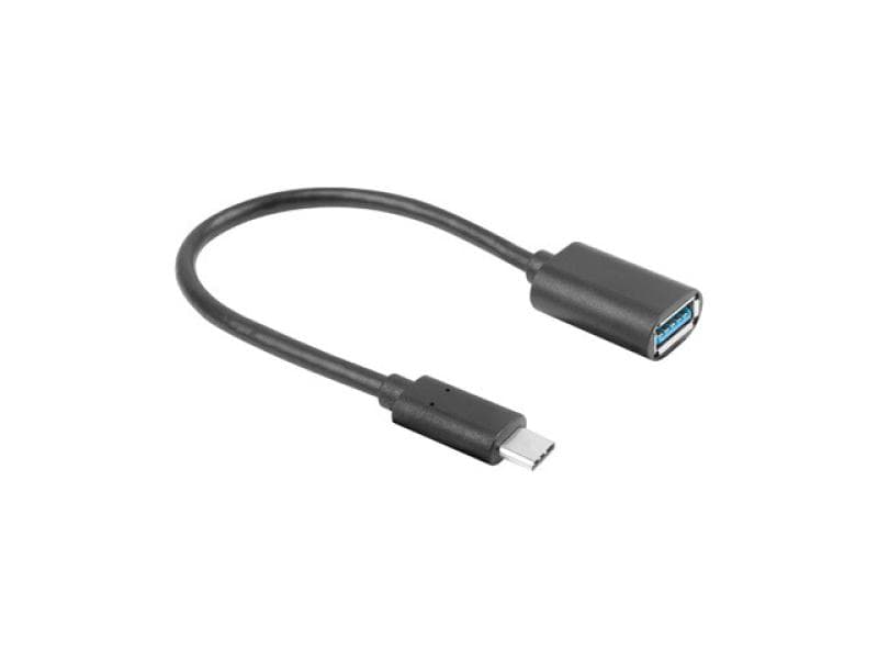 Cablu adaptor USB-C(M) 3.1 -> USB-A(F) 15 cm negru OTG