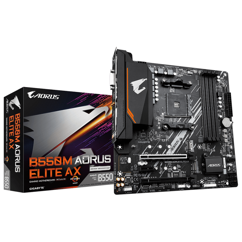 Placa de baza Gigabyte B550M AORUS ELITE AX, Socket AM4,
