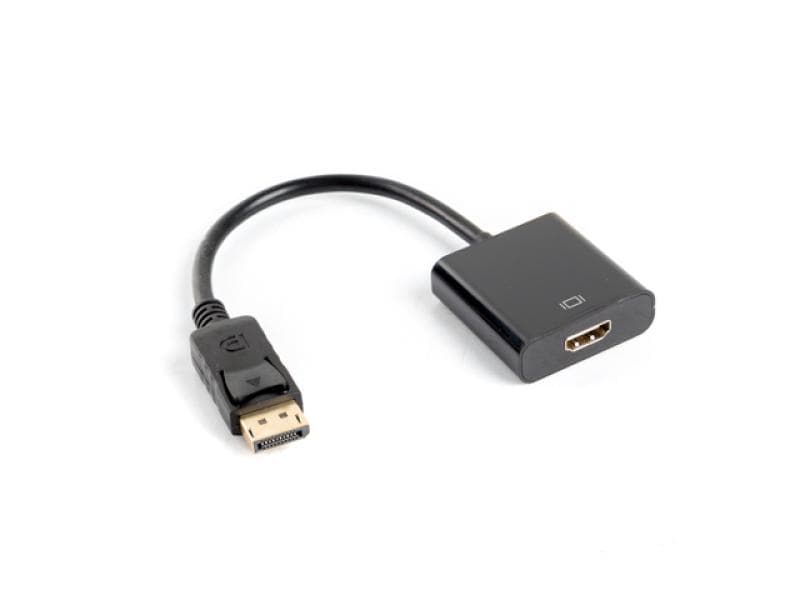 Cablu adaptor DisplayPort(M) 1.2  HDMI(F) 10 cm negru