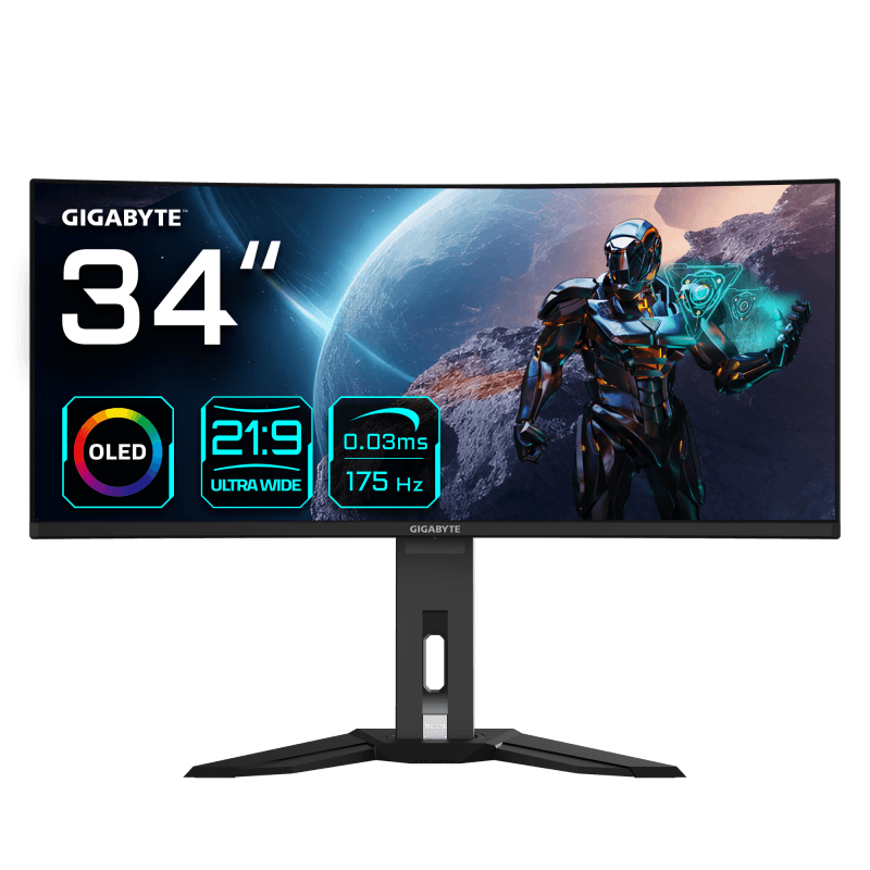Gigabyte MO34WQC gaming monitor diagonala 34", 800.06 x 337.06 mm,