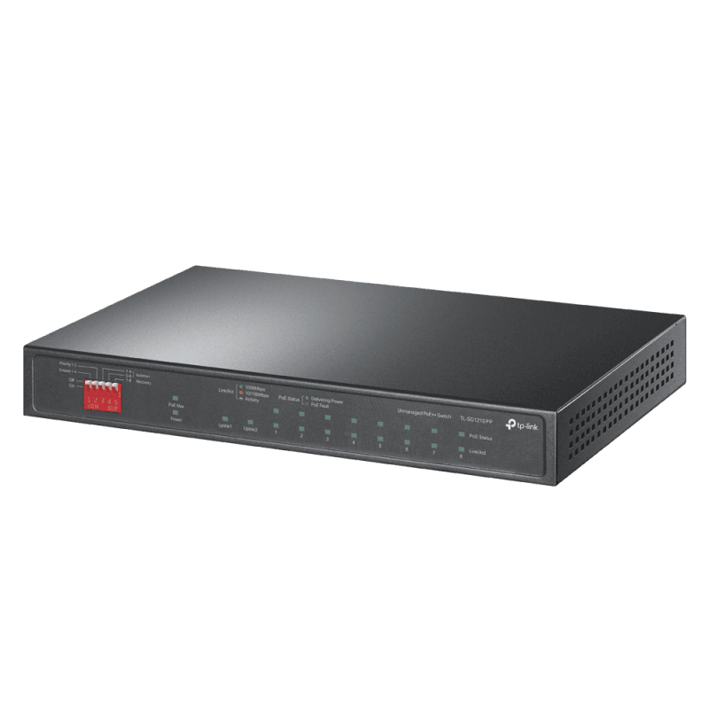 Switch Desktop 10-Port Gigabit with 6-Port PoE+ and 2-Port PoE++