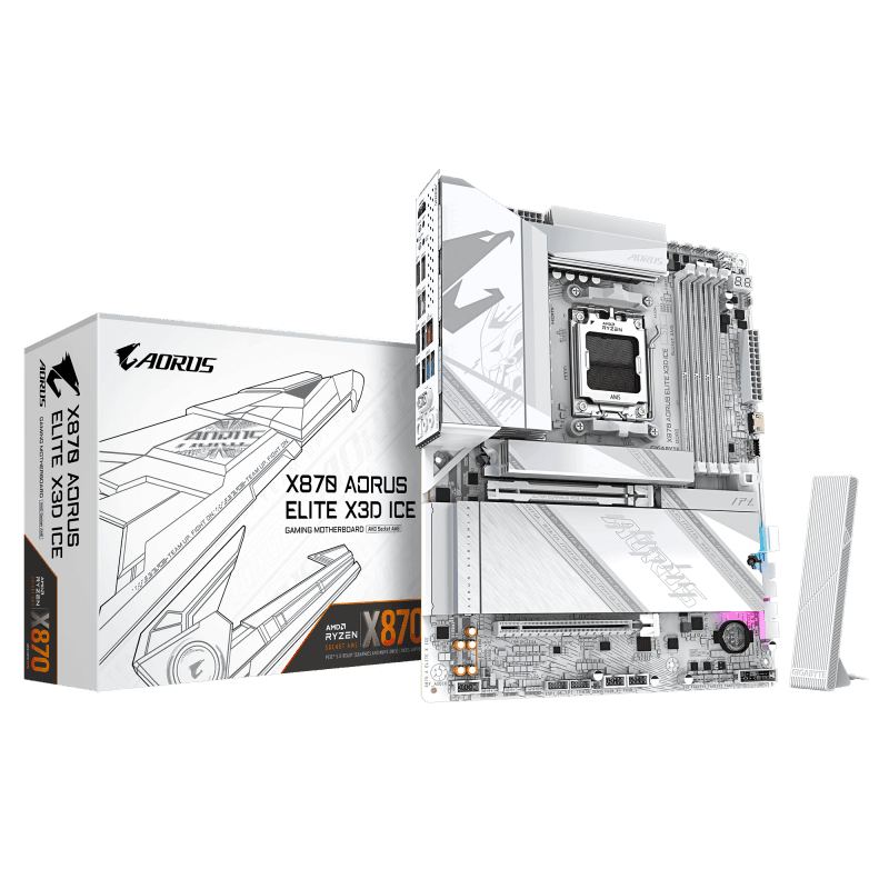 Placa de baza Gigabyte X870 AORUS ELITE X3D ICE, Socket