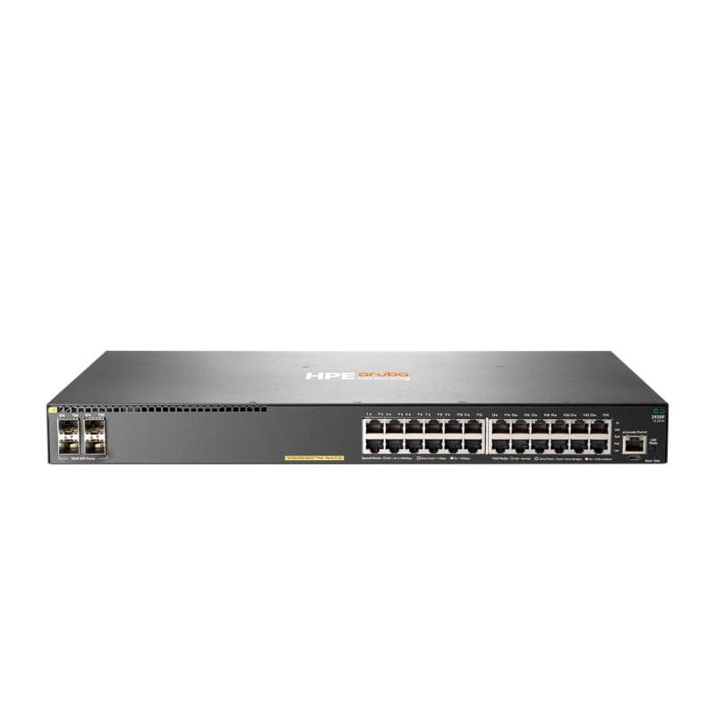 HPE Aruba Networking 2930F 24G PoE+ 4SFP Switch - 2