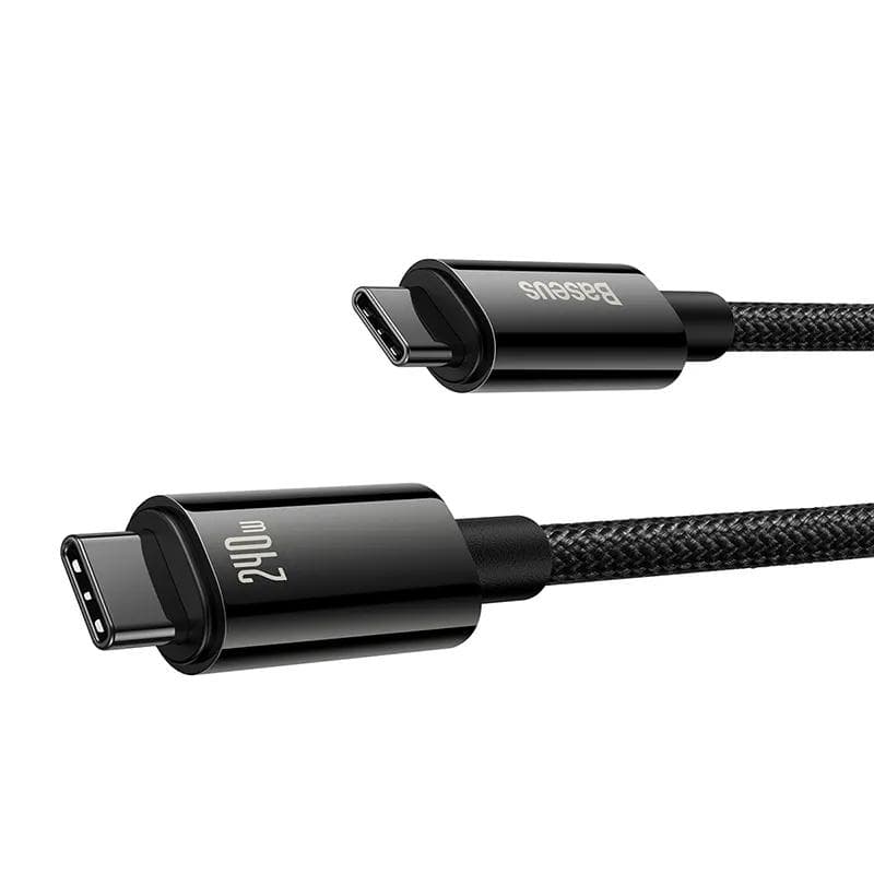 Cablu Baseus Tungsten Gold USB-C 240W 3m Negru