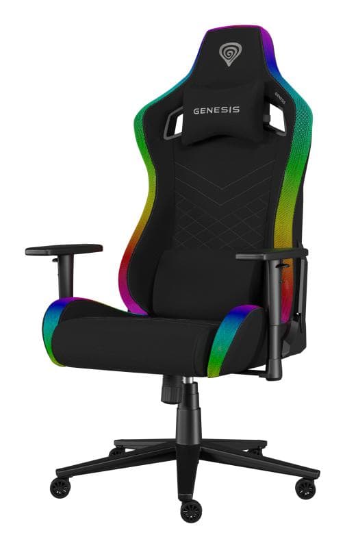 Scaun gaming Genesis TRIT 660, material textil, iluminare RGB, reglabil