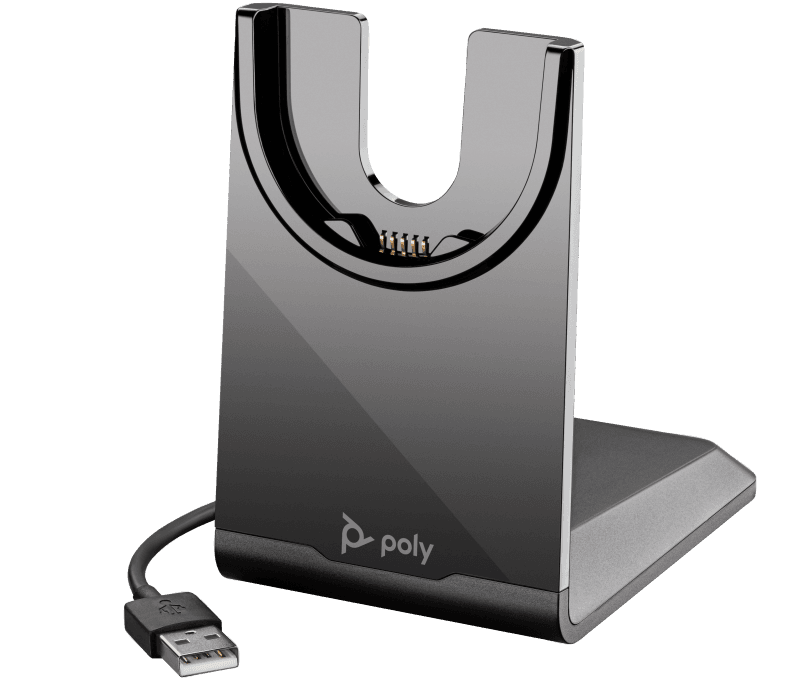 Casti Head-band HP Poly Voyager USB-A Charging Stand, Wired, Negru