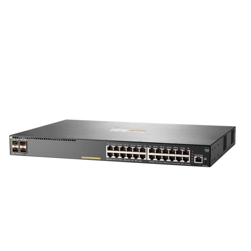 HPE Aruba Networking 2930F 24G PoE+ 4SFP Switch - 3