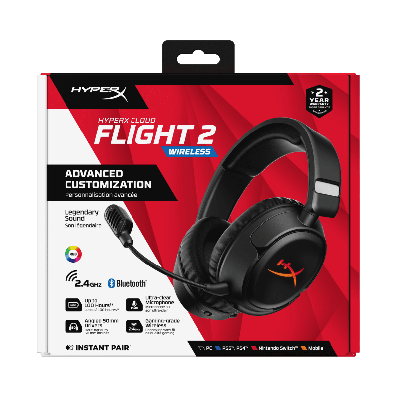 Casti Gaming Head-band HyperX Cloud Flight 2, Fara Fir, Negru