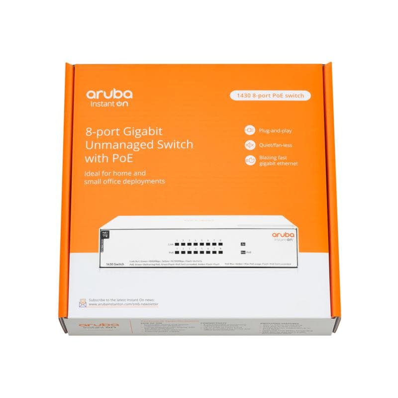 HPE Networking Instant On Switch 8p Gigabit CL4 PoE 64W - 2