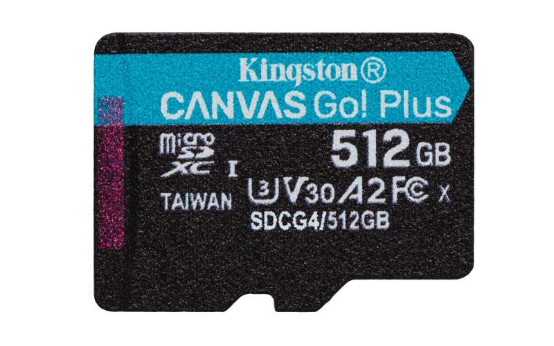 Carde de Memorie MicroSDXC Kingston, 512GB,Canvas GO Plus, Fara Adaptor