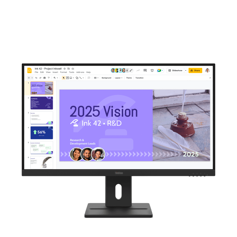 Monitor  LenovoThinkVision E27Q-40; 27"IPS, QHD (2560x1440), 16:9, Brightness: 350