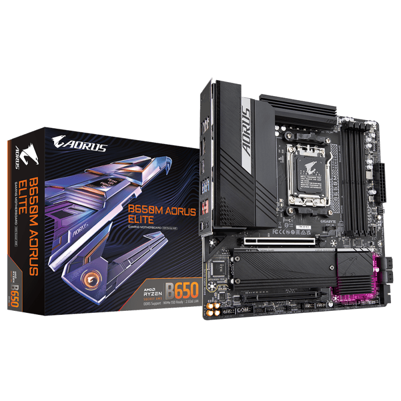 Placa de baza Gigabyte B650M AORUS ELITE, Socket AM5, DDR5,