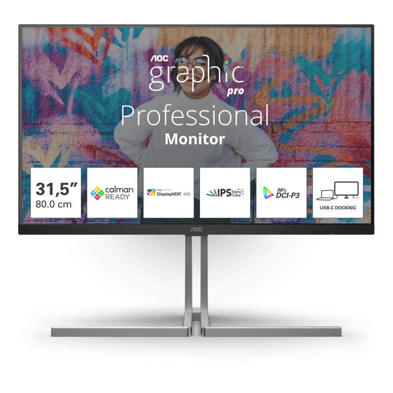 "Monitor AOC 31.5"" U32U3CV, Diagonal (inch): 31.5, Diagonal (cm): 80,