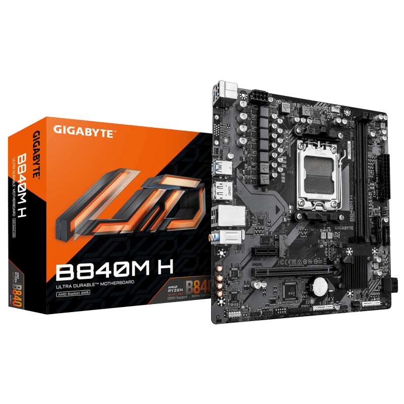 GIGABYTE B840M H. Processor manufacturer: AMD, Processor socket: Socket AM5,
