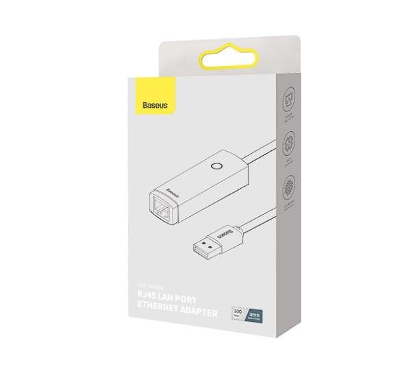 ADAPTOR RETEA Baseus Lite, USB 2.0 to RJ-45 10/100 Mbps - 2