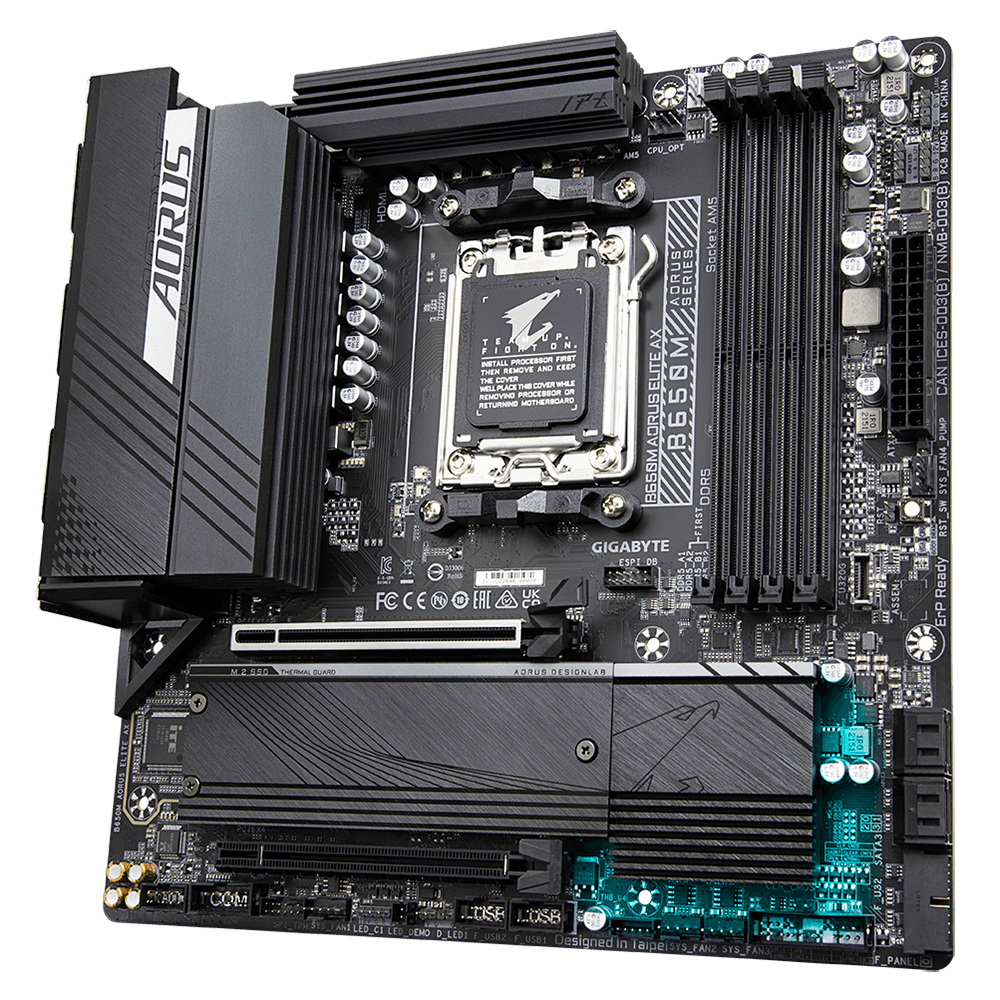 Placa de baza Gigabyte B650M AORUS ELITE AX, Socket AM5, - 5