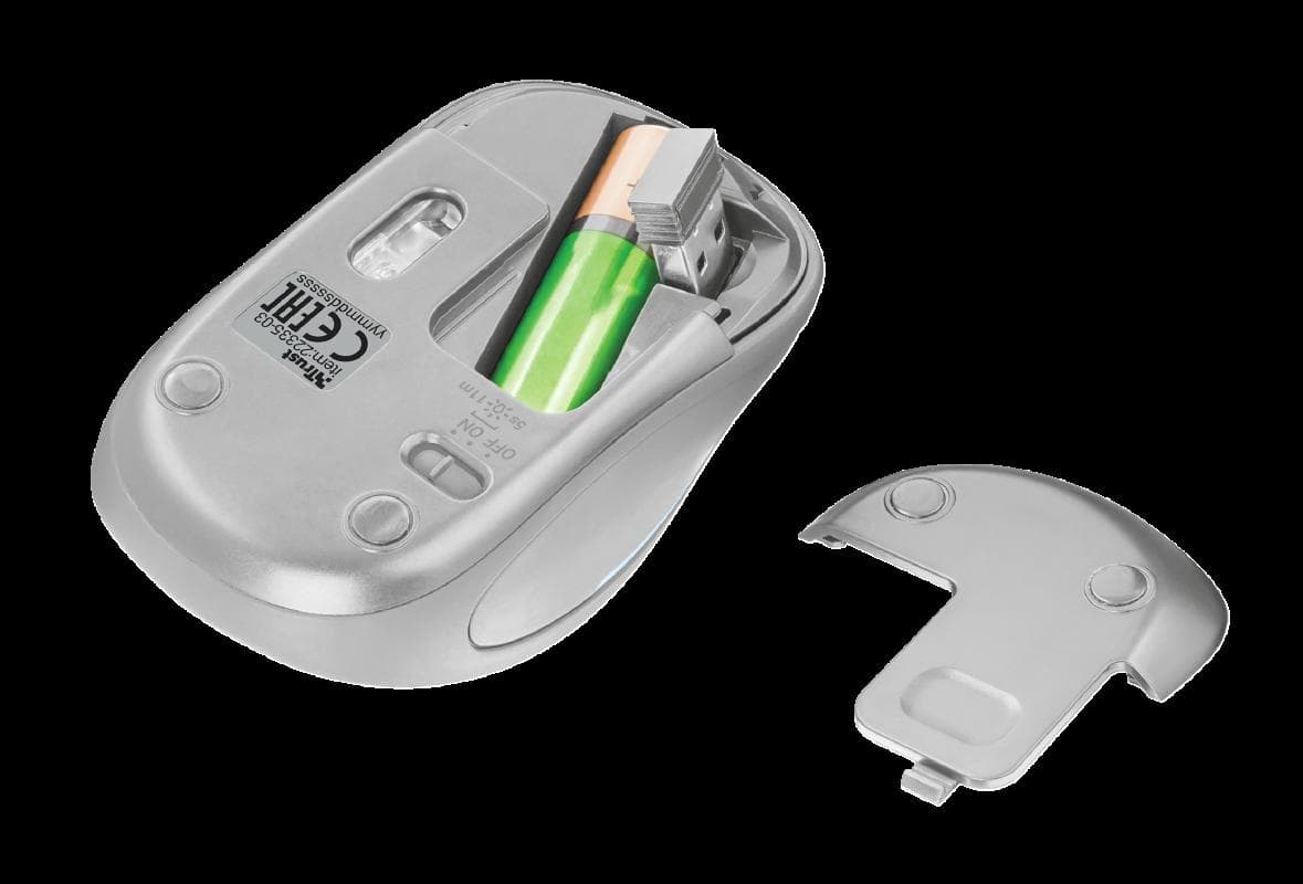 Mouse Trust Yvi FX, Wireless, alb - 4