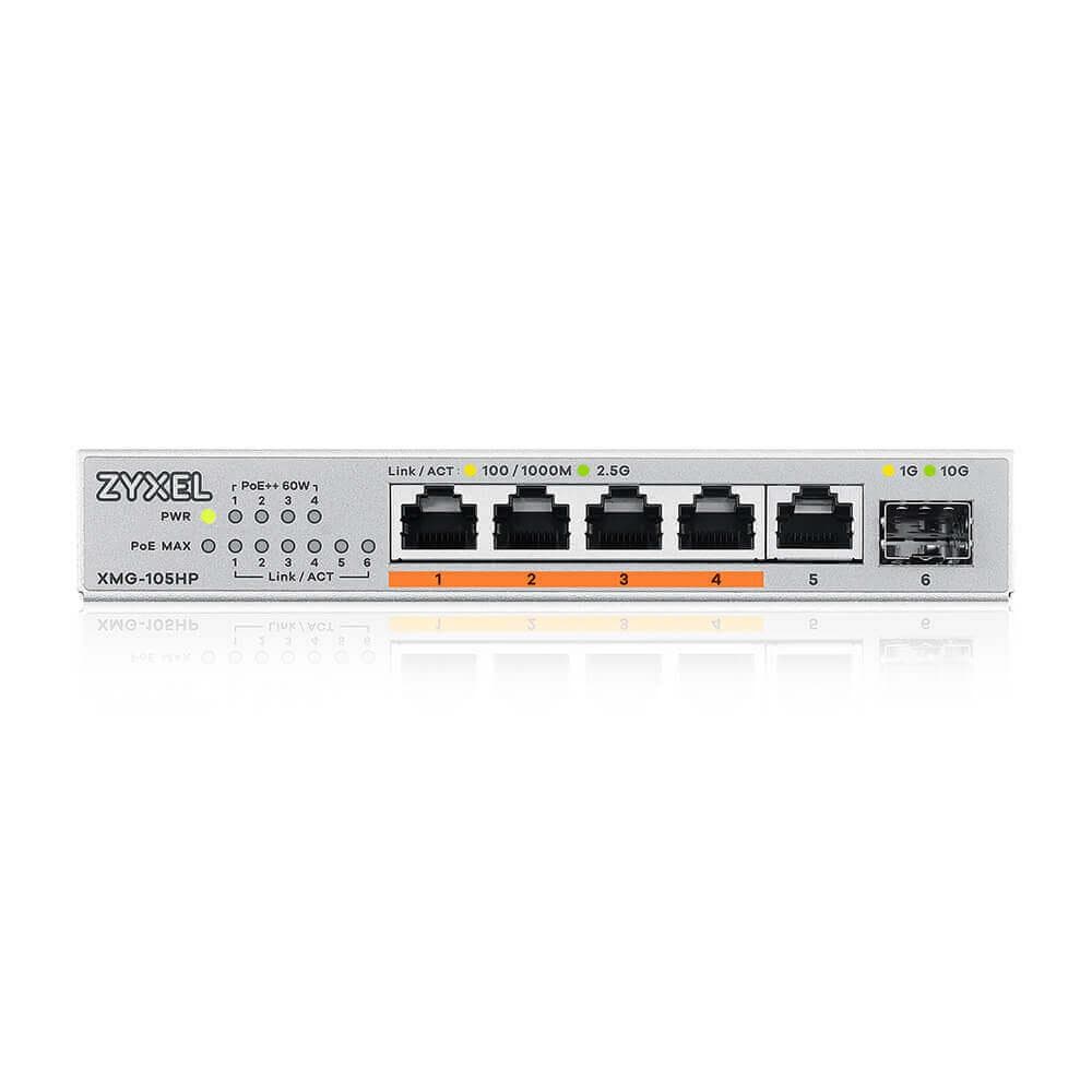 SWITCH ZYXEL XMG105H 5PORT POE  1 SPF+ - 4