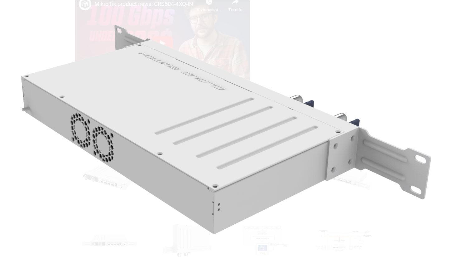 SWITCH MIKROTIK CRS504-4XQ-IN, 1 x 10/100Mbps, 4 x 100 QSFP28 - 3