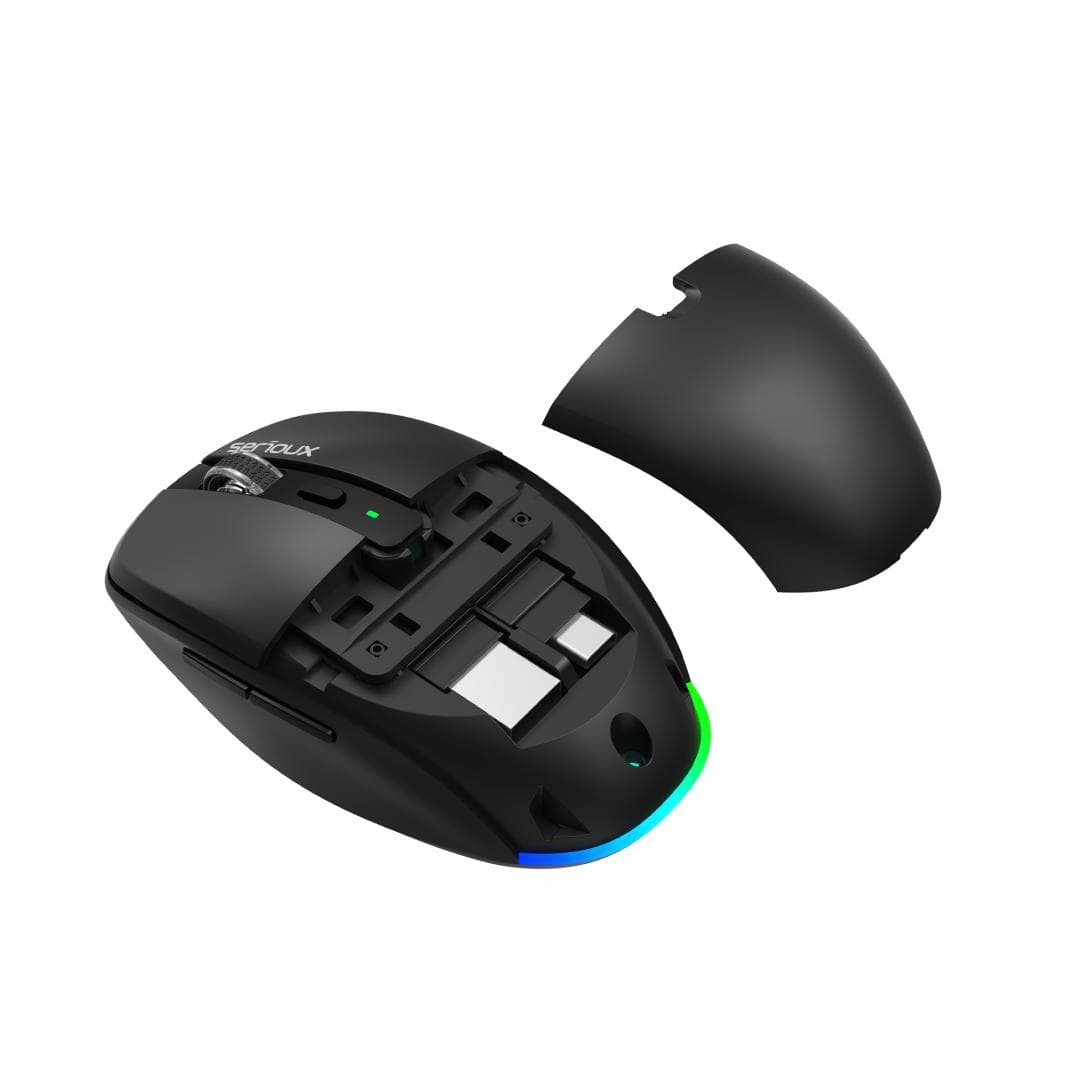 Mouse wireless AirFlow 2.4G+BT cu mod dual, cu receptor dual - 3