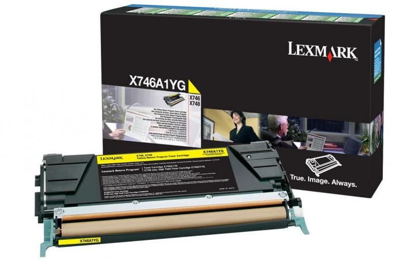 Toner Lexmark X746A1YG, yellow, 7 k, X746de , X748de ,