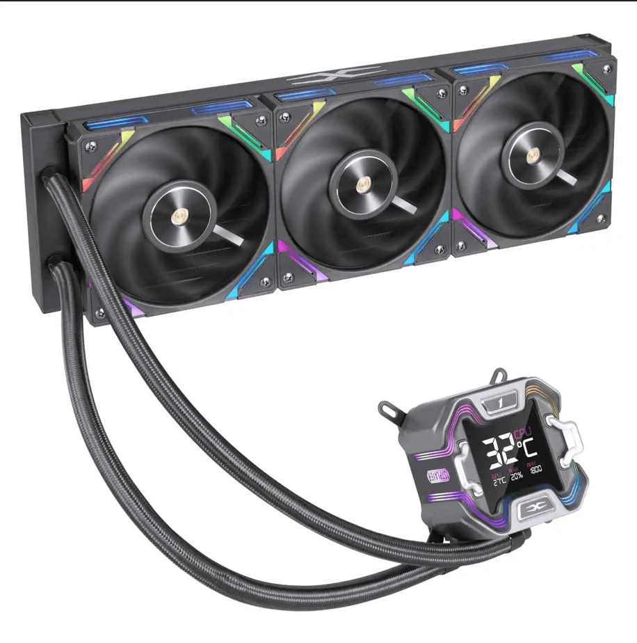 Cooler Procesor 1stPlayer X-Starship 360E-bk, display de 2,4 inches, aRGB,